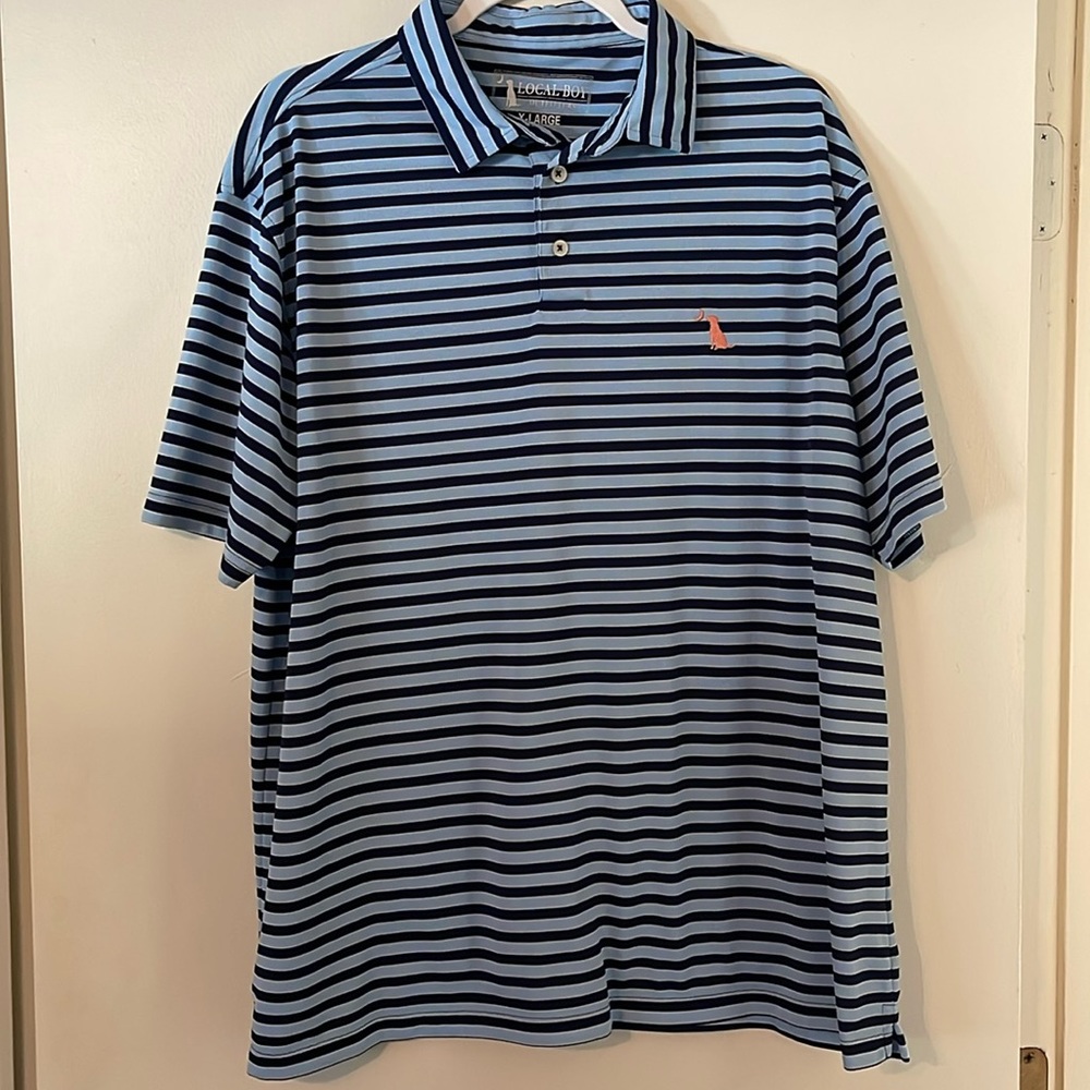Local Boy polo.. light blue and navy stripes, size XL, excellent condition